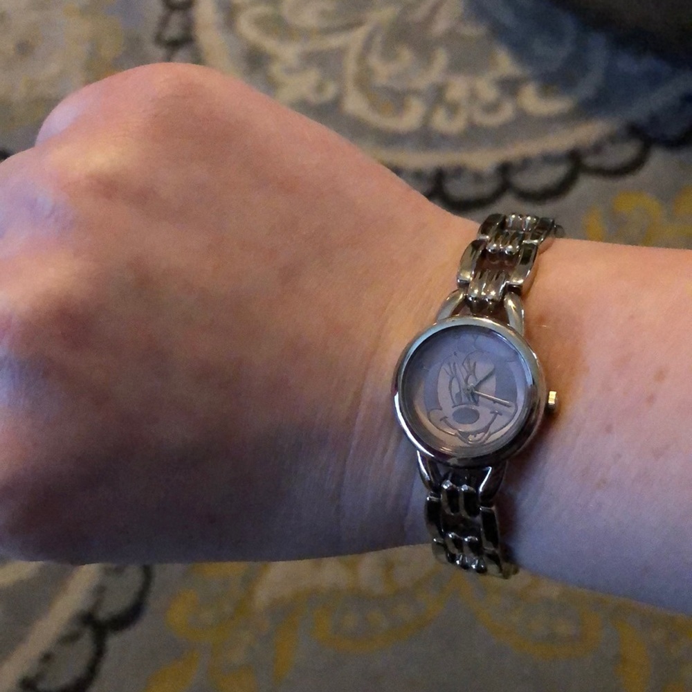 Silver Minnie Mouse Watch